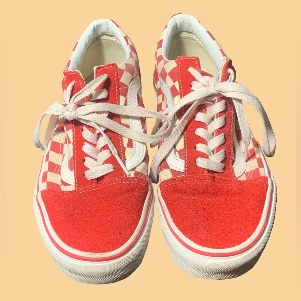 Vans Red Checkered Shoes